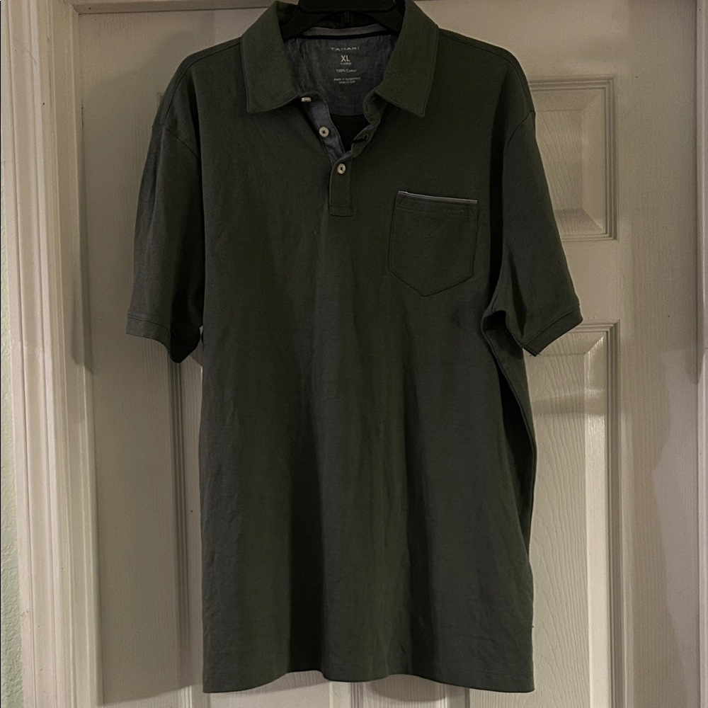 T Tahari Dark Green Polo Shirt